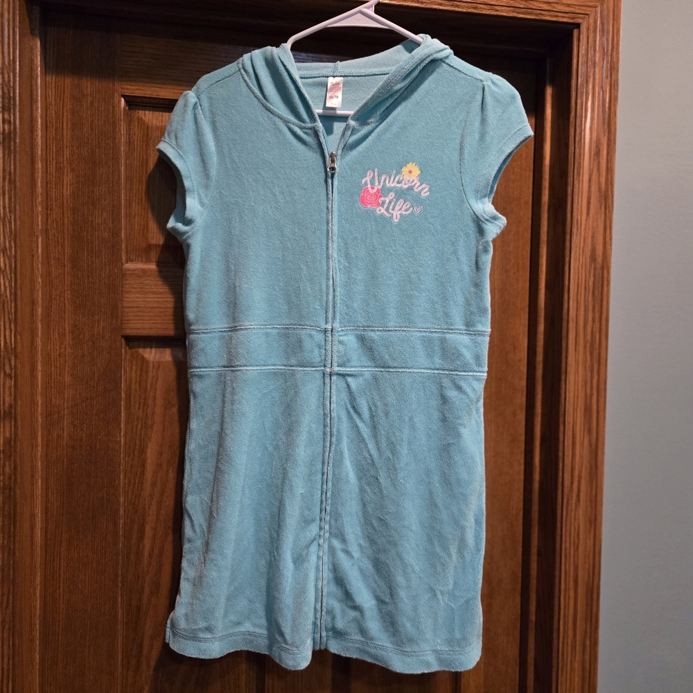 Blue Kids Zip-Up Shirt